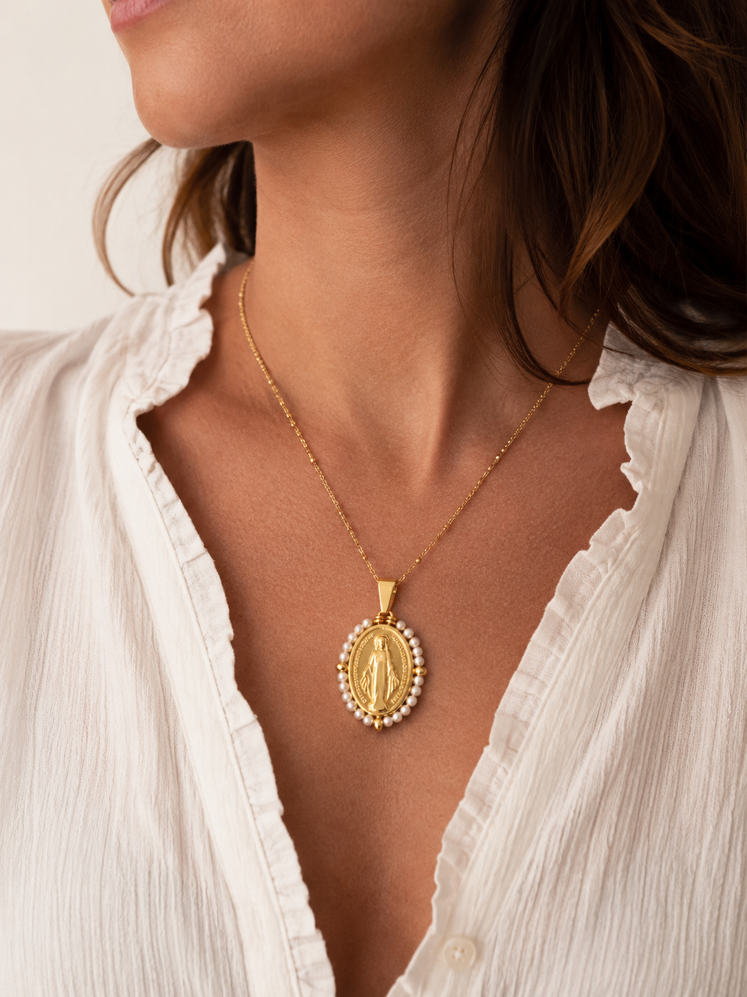 PENDENTIF MARIA ROSA OR