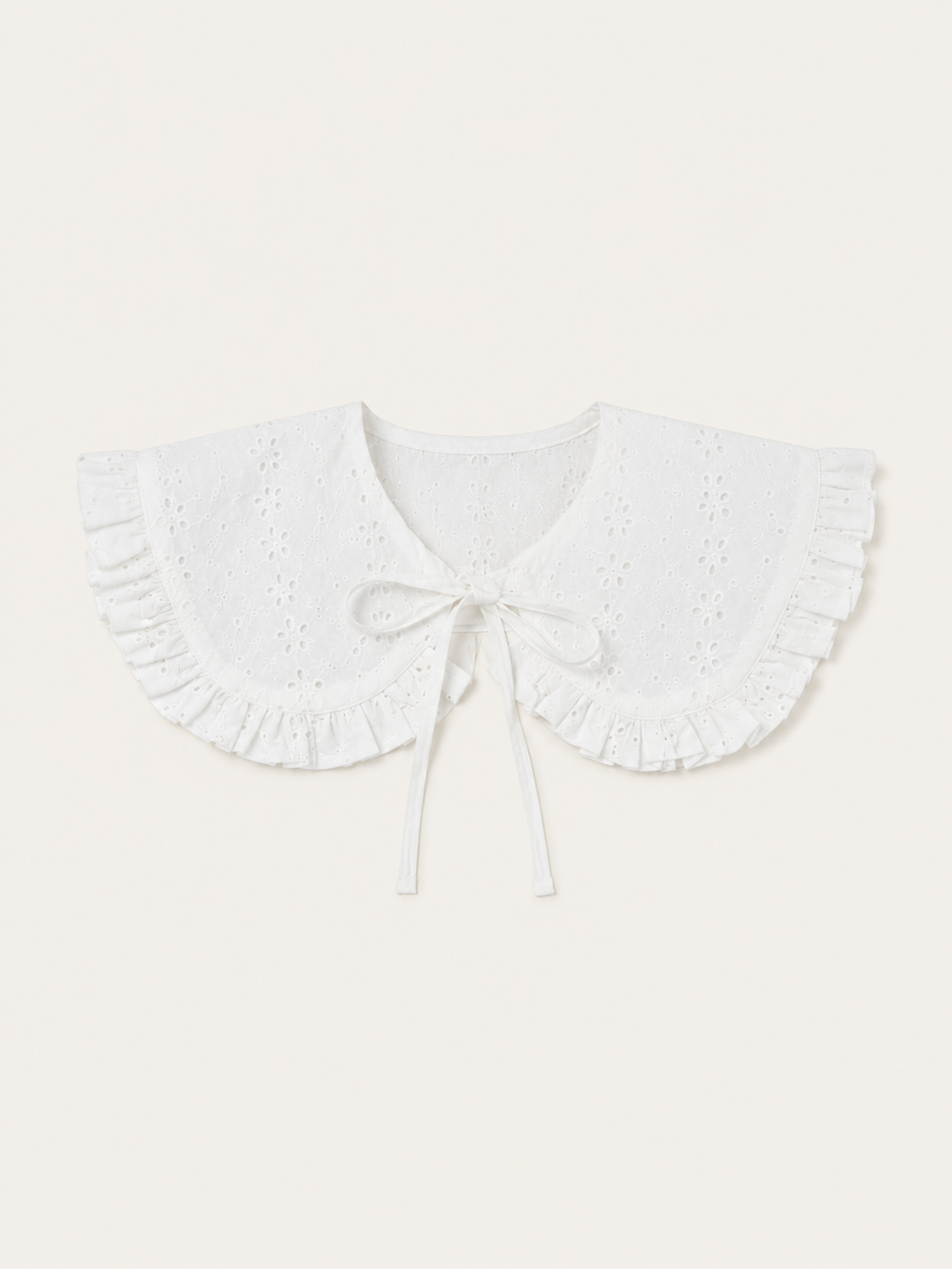 Col amovible dentelle blanche