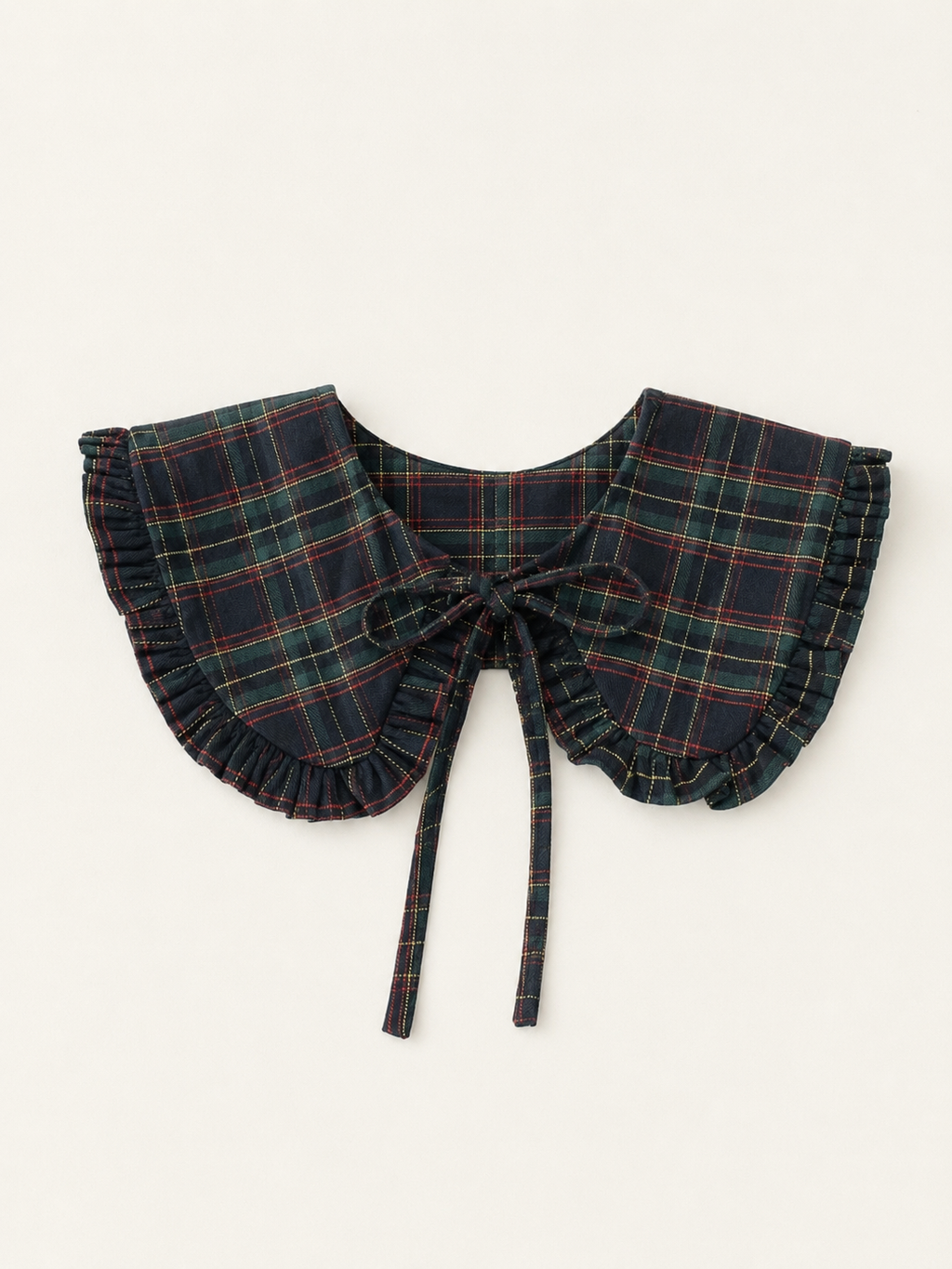 Col amovible tartan vert