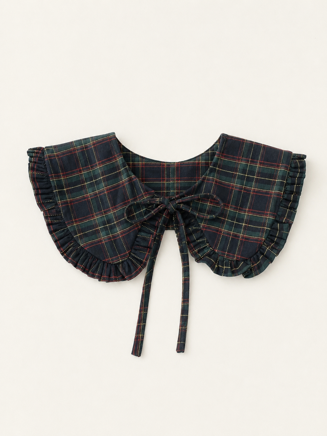 Col amovible tartan vert
