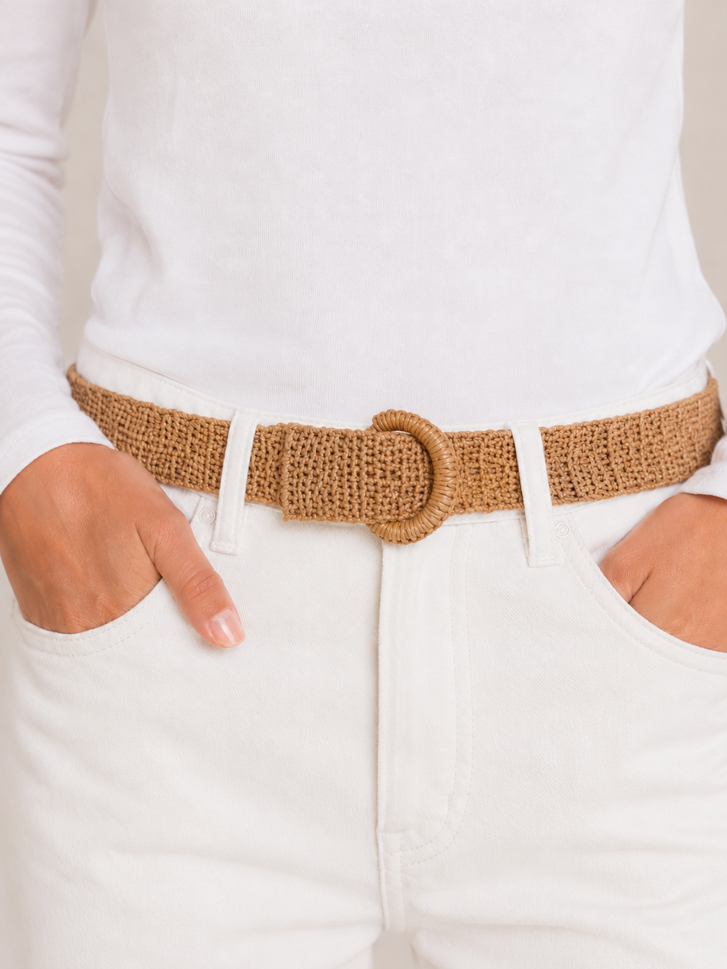 Ceinture en rafia