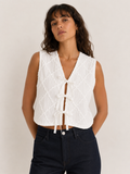 GILET CLARA VOILE COTON LOSANGE