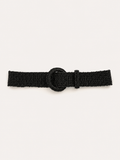Ceinture en rafia noir