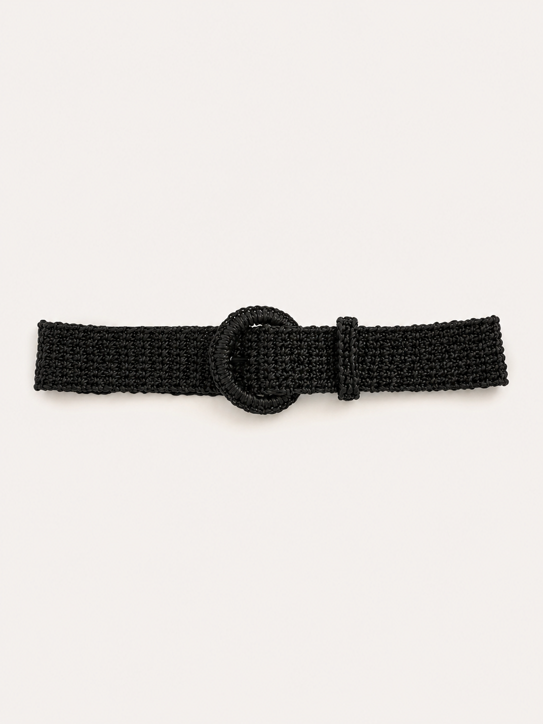 Ceinture en rafia noir