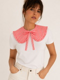 Col amovible vichy rose