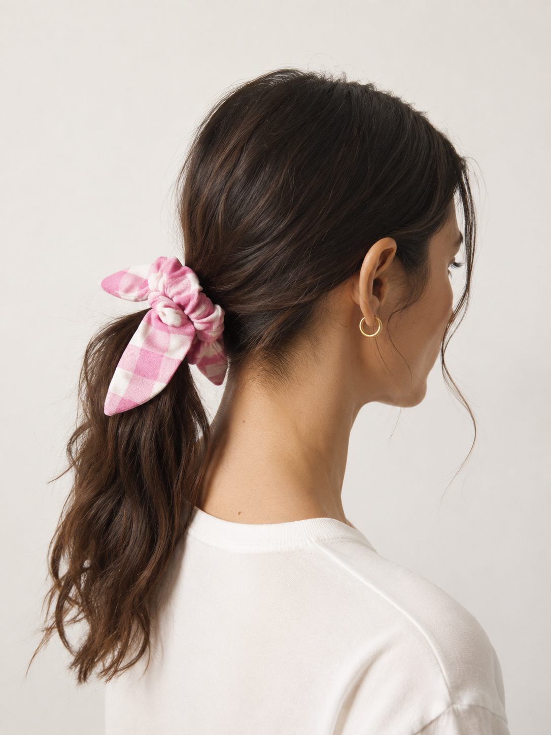 Chouchou vichy rose