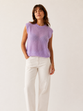Pull sans manches lilas