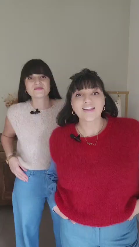 Pull Suzie rayures rouge