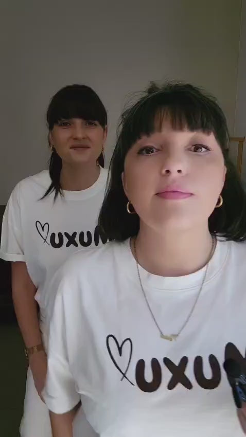 T-Shirt Muxu écru / chocolat